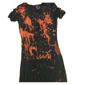 Handmade bleached T-shirt bodycon